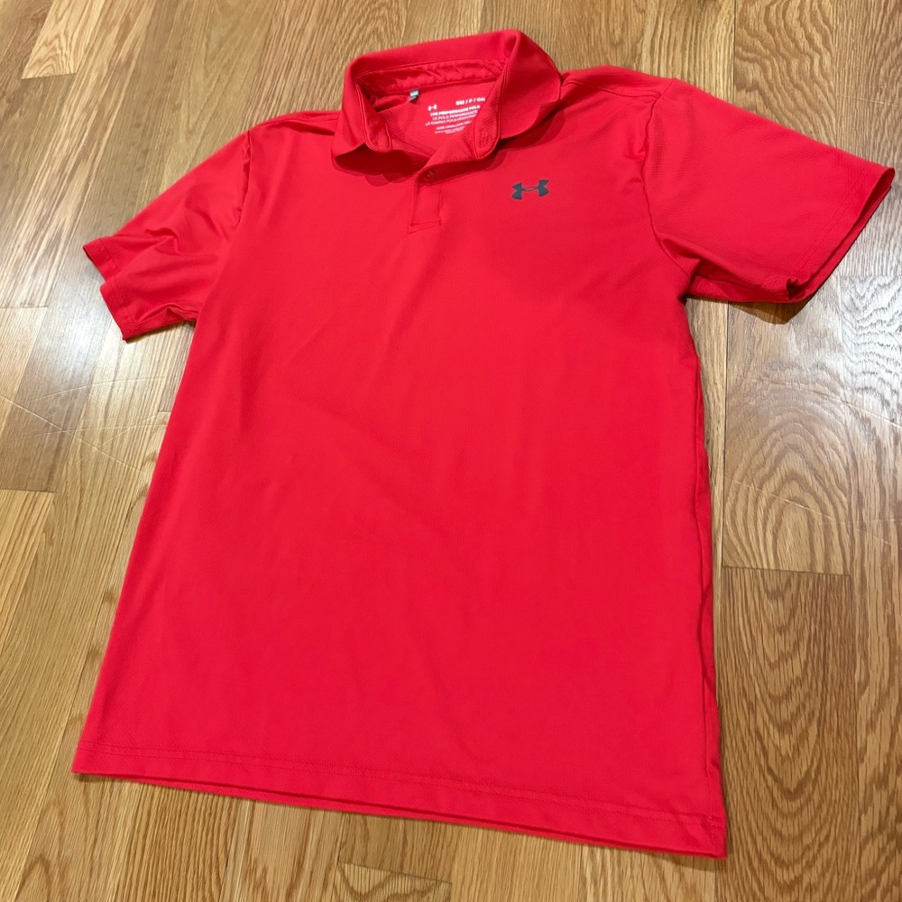 Small, Under Armour Red Polo